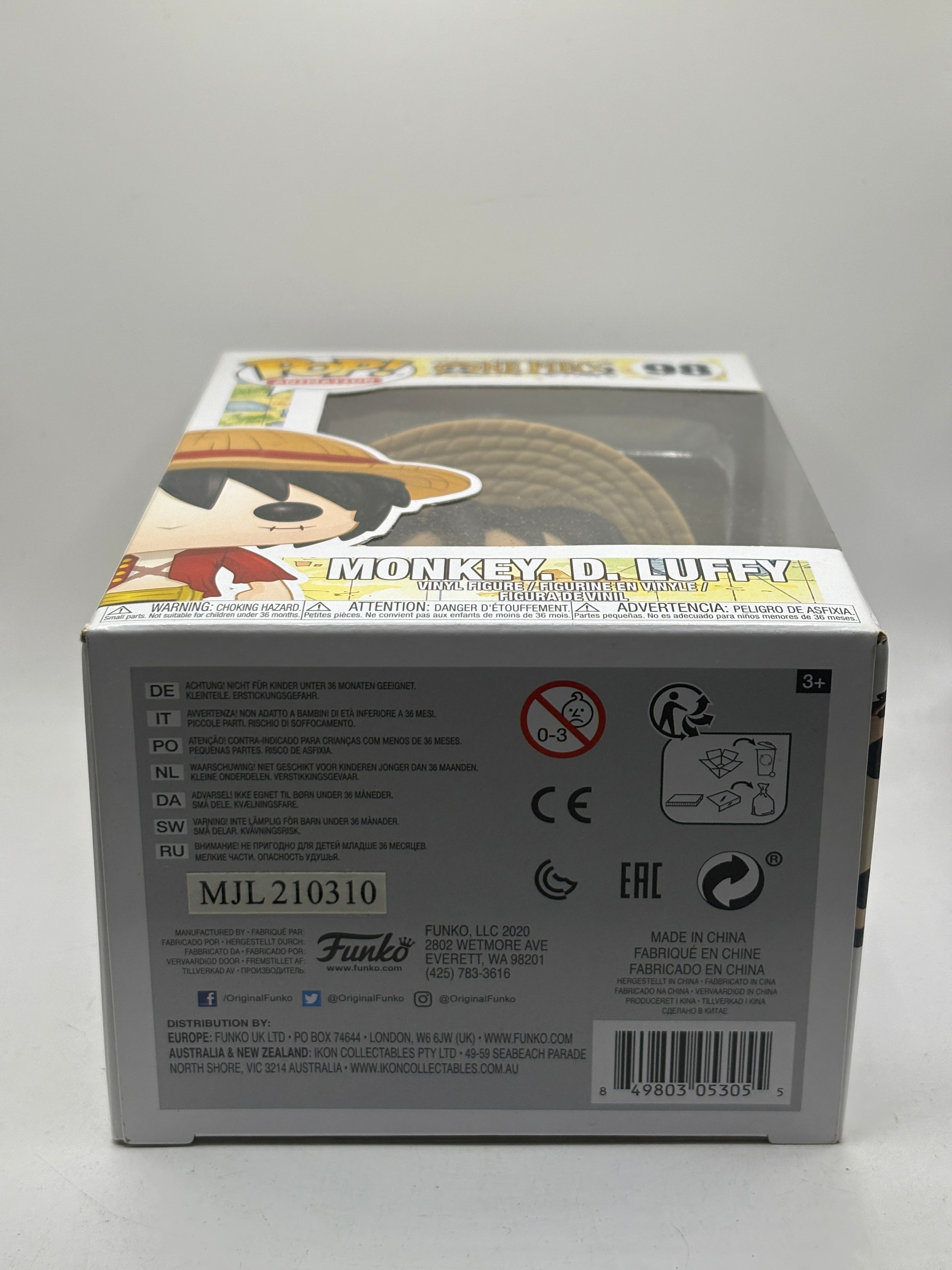 Funko POP! Animation One Piece #98 Monkey D Luffy Vinyl Figure FRENLY BRICKS - Open 7 Days